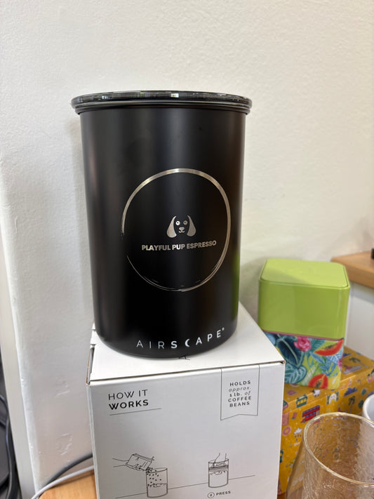 Airscape 7-Inch Coffee Canister – Playful Pup Espresso